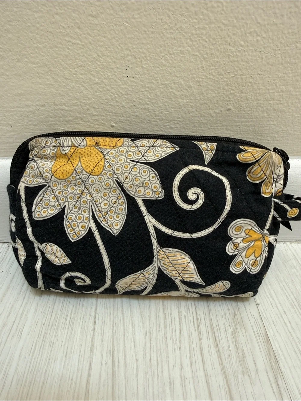 Vera Bradley Floral Bird Canvas Cosmetic Pouch